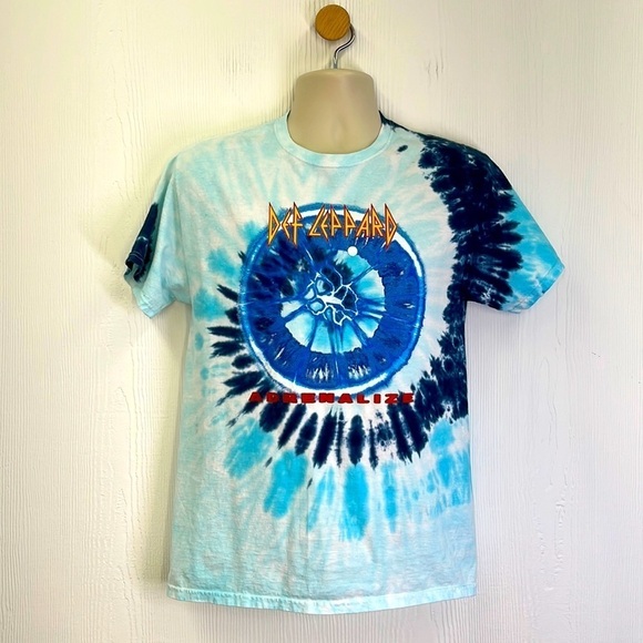 Def Leppard - Tye Dye Def Leppard Adrenalize Graphic T Shirt Size Small - Picture 1 of 9